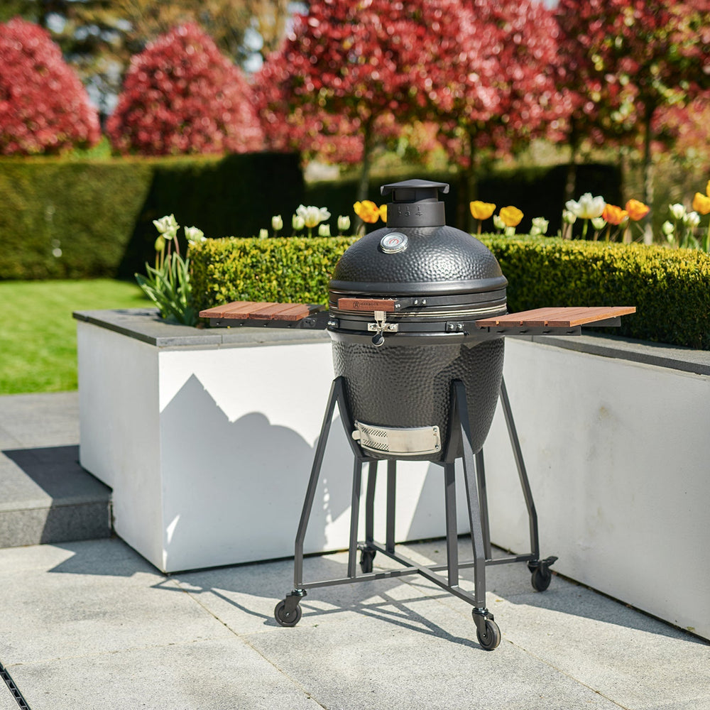 Kamado BBQ 22" Ceramic Grill in Black