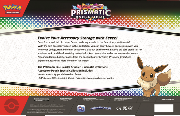 Pokemon TCG: Scarlet & Violet Prismatic Evolutions - Accessory Pouch Special Collection - Only at LinaLabo
