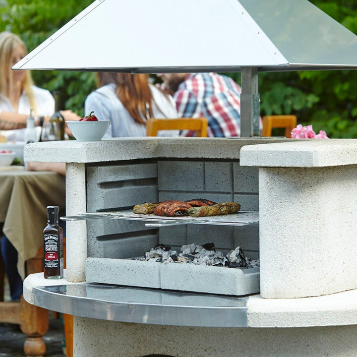 Buschbeck Venedig Masonry Barbecue with Stainless Steel Hood